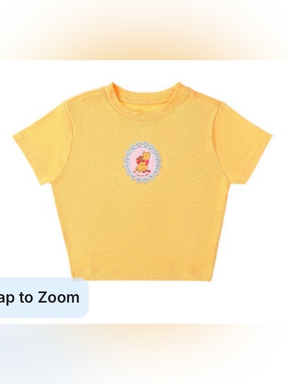 Disney Yellow Winnie the Pooh Crop Top